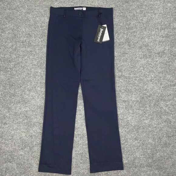 Betabrand Pants Womens Size M Blue Button Zipper Dress Yoga Pants - Picture 1 of 11